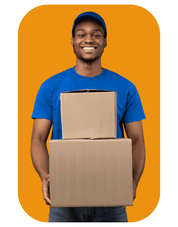 Coursier Livréma avec colis